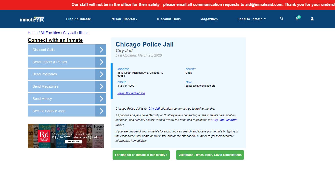 Chicago Police Jail | Inmate Locator